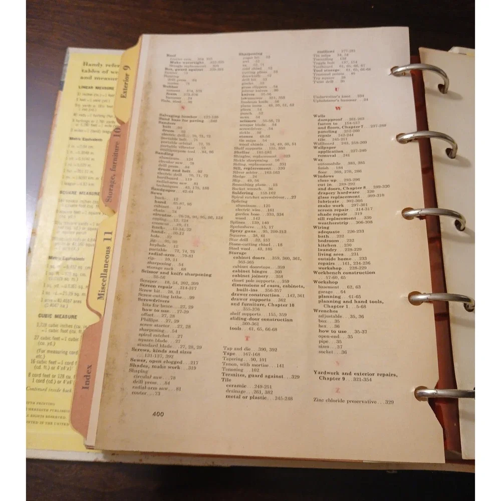 Vintage Better Homes and Gardens - Handyman's Book 5 Ring Binder 1957 5th Ed #13